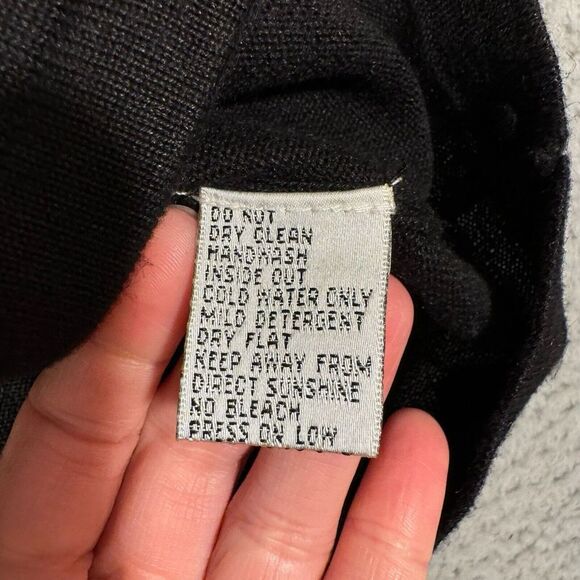 Vintage Jack B. Quick Womens Sweater Black Heart Gem V-Neck Long Sleeve M - Picture 5 of 10